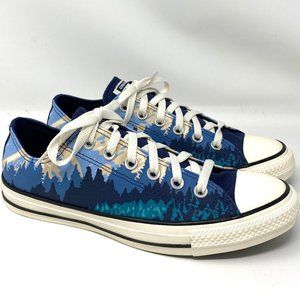Converse Men's Size 9 170846F Ctas Ox Midnight Navy Egret Canvas Low Sneakers
